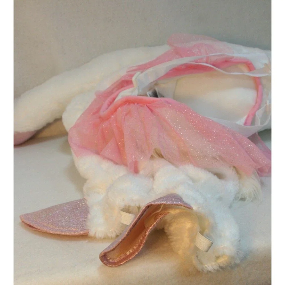 Dream Play Imagine Unicorn Rider Child Halloween Costume Soft White Pink Plush